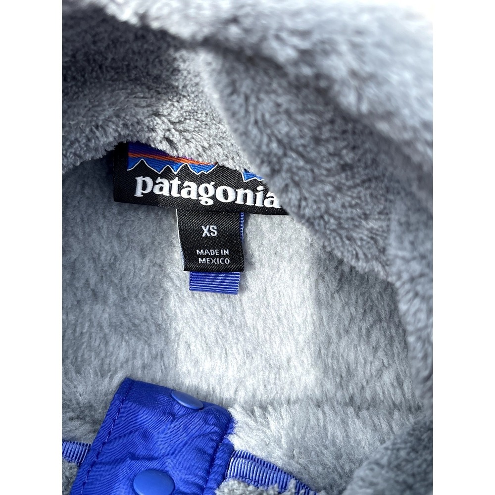 Patagonia Womens Re-Tool Snap-T Pullover Gray Blue Fleece Jacket 25442 XS - Picture 4 of 7